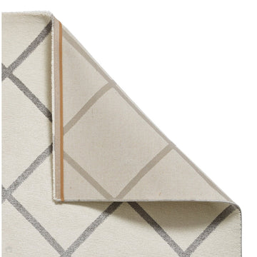 Brooklyn BRK35 Modern Geometric Diamond Soft Carved Durable Short Pile Cream/Grey Rug-Think Rugs-Rug Love - The Most Loved Rug Store